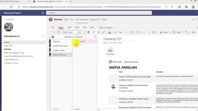TUTORIAL MENYIMPAN TUGAS PADA CLASSNOTE BOOK MICROSOFT OFFICE 365 смотреть онлайн