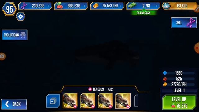 HENODUS MAX LEVEL 40 - Jurassic World The Game смотреть онлайн