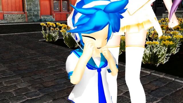 MMD X Sakura School Hitomi sings for Misake and Okinaru♥ смотреть онлайн