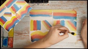 Вливание цвета в цвет в акварели