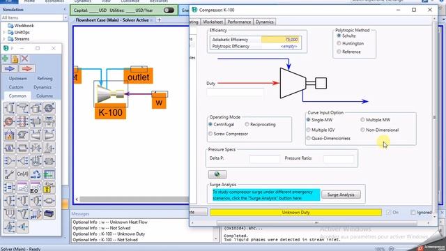 Aspen Hysys  Compressor / Compresseur