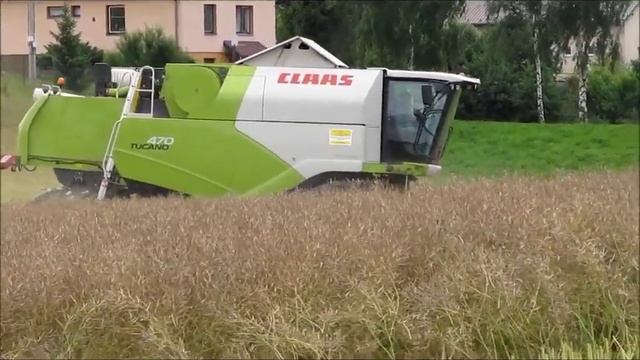 Mlácení Řepky - Claas Mega 370 , Tucano 470 HD смотреть онлайн