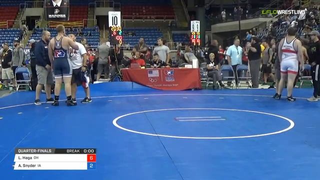 Cadet FS 285 Quarter-Finals - Louden Haga (OH) vs. Andrew Snyder (IA) смотреть онлайн
