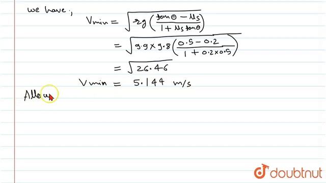 A racing track of curvature 9.9m is banked at `tan^-1 0.5`. | Class 12 Physics | Doubtnut смотреть онлайн