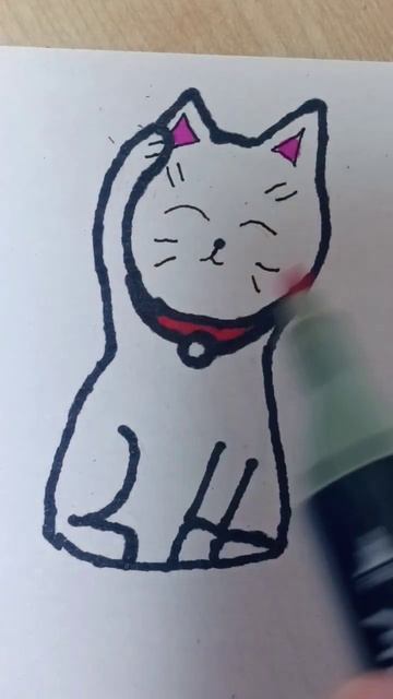 Японский котик рисунок 🐱😄👍🏻.#япония смотреть онлайн