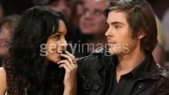 Zac Efron and Vanessa Hudgens at LA Lakers game on 16/12/08 смотреть онлайн
