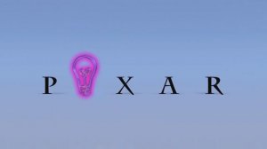 Glowing Purple Neon Bulb Spoof Pixar Logo