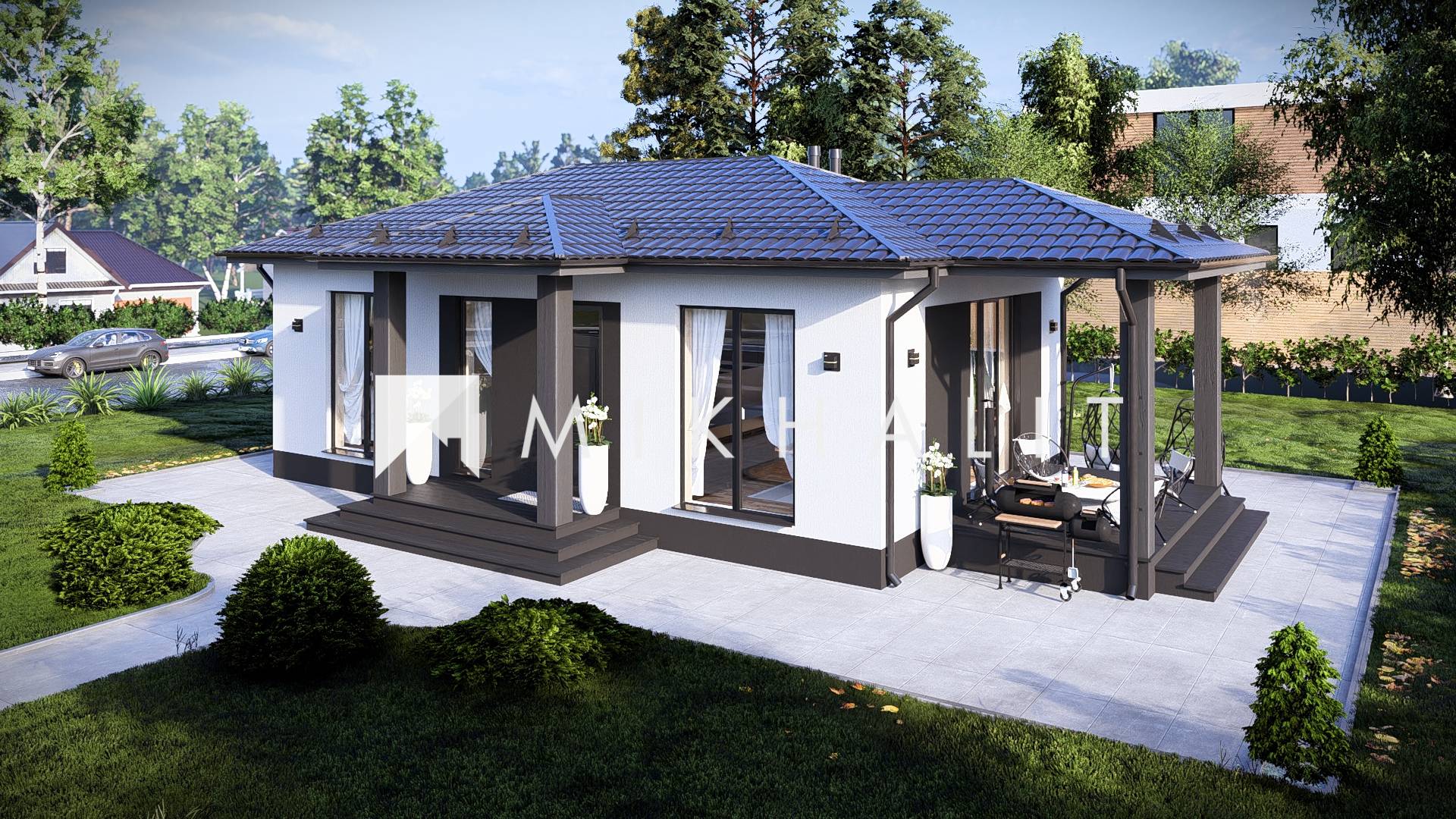 Облёт одноэтажного дома 59 м2 (ML-59)