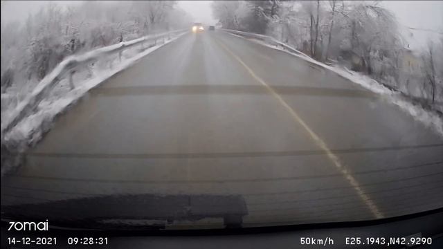 70mai dash cam 4k a800s - back camera FullHD - winter test смотреть онлайн