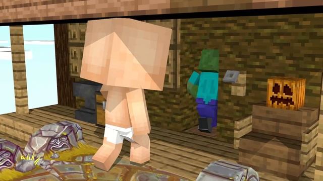 Monster School: TEMPLE RUN 3D CHALLENGE - Minecraft Animation смотреть онлайн