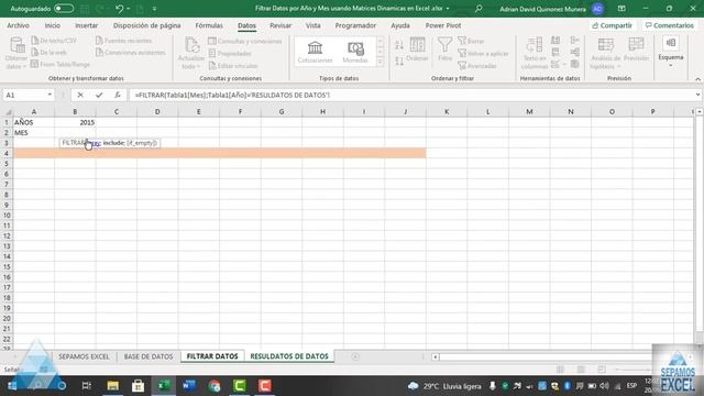 Filtrar Datos por Año y Mes usando Matrices Dinamicas en Excel смотреть онлайн