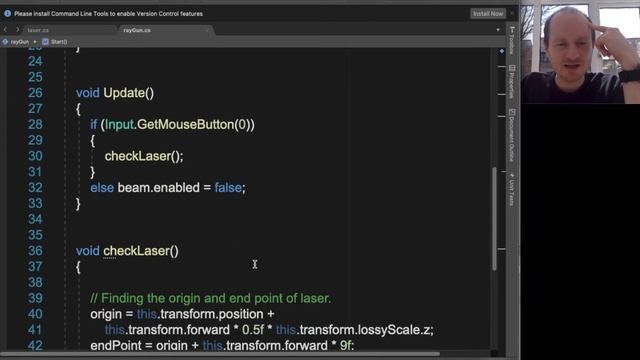 Unity tutorial: script a laser with LineRenderer смотреть онлайн