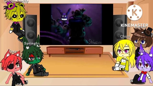 Fnaf 1 + Springtrap reacts to Alastor game ( collab ) смотреть онлайн
