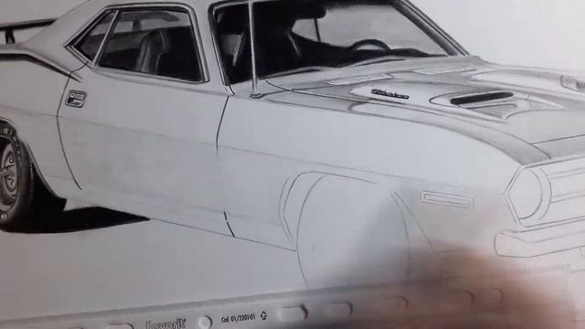 Drawing a Plymouth Barracuda (Timelapse) смотреть онлайн