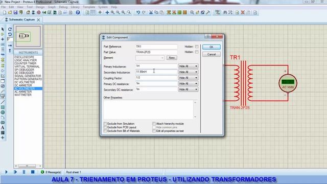 AULA 7 Utilizando Transformadores no Proteus смотреть онлайн