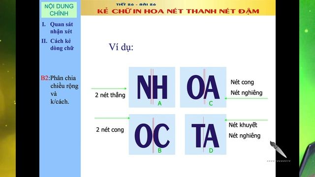 HDTV - Teach Drawing Art - 05: Kẻ chữ In hoa Nét Thanh Nét Đậm. смотреть онлайн