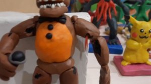 Олд Фредди из пластилина.(фнаф)