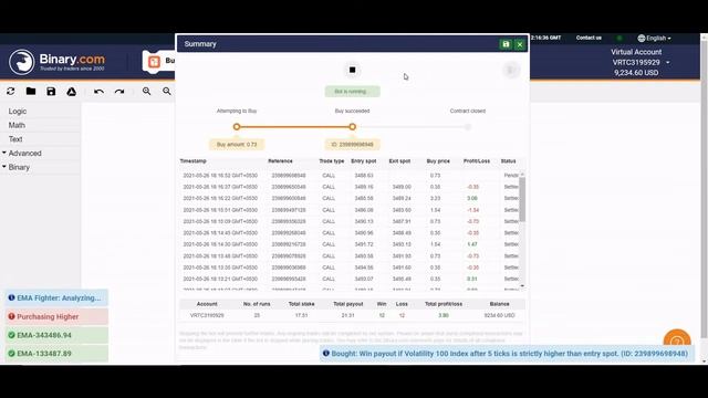 EMA Fighter Rise/Fall Binary Bot | Free Download | 100% Profitable | Binary Bot King смотреть онлайн
