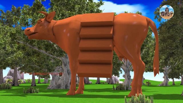 Giant Cow Mud House Farm - Gorilla Rescues Cows from Giant Lion, Wolf | Funny Animals Doodles смотреть онлайн