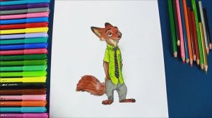 Как нарисовать лису  НИКА УАЙЛДА (Зверополис) Как нарисовать лиса Ника Уайлда из фильма Зверополис