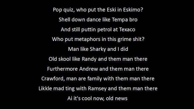 Kano - Garage Skank FREESTYLE LYRICS смотреть онлайн