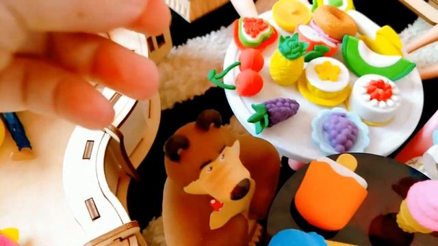 Распаковка обзор и отзыв Ask Gecko Фигурки для кукольного домика Серия Еда смотреть онлайн