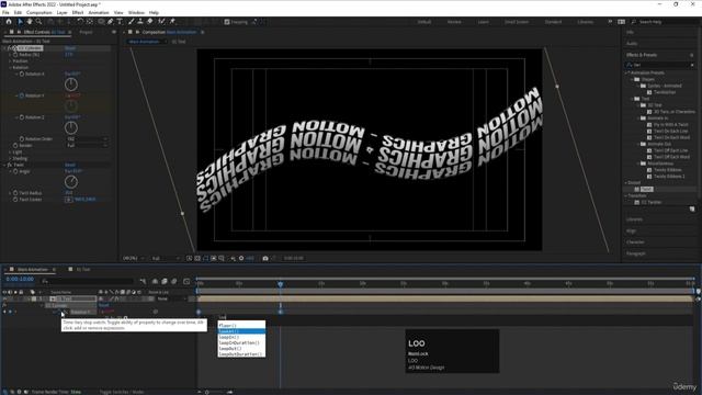 30 - 03 Cylindrical Kinetic Typography