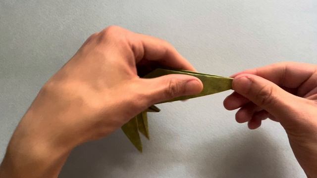 An easy origami dinosaur (tyrannosaurus), step by step tutorial смотреть онлайн