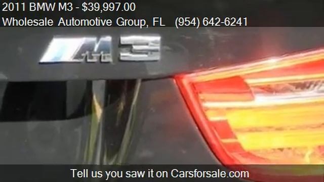 2011 BMW M3 Base M3 4dr Sedan for sale in Plantation, FL 333 смотреть онлайн