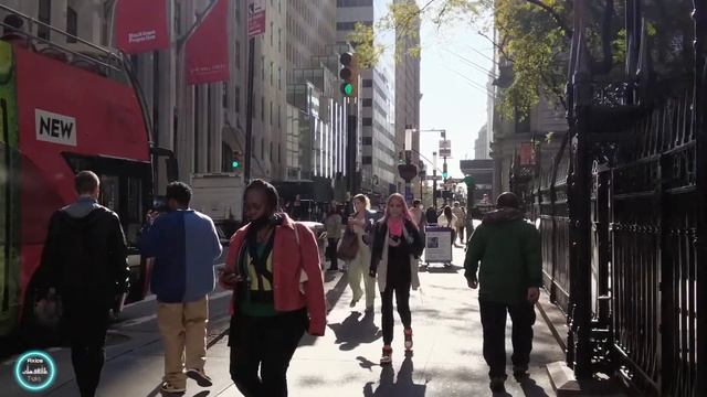 Lower Manhattan, Financial District Holiday Christmas Lights, Walking Tour November 13, 2021🎄 смотреть онлайн