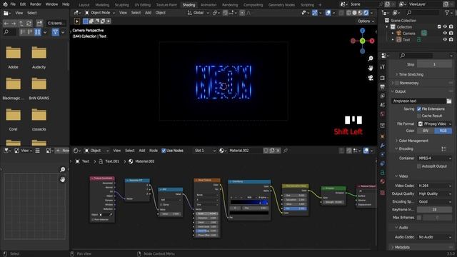 NEON TEXT ANIMATION IN BLENDER EEVEE TUTORIAL смотреть онлайн