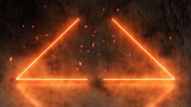 Neon Orange Lines, Fire & Smoke Effects - Free Background, Motion Graphic смотреть онлайн
