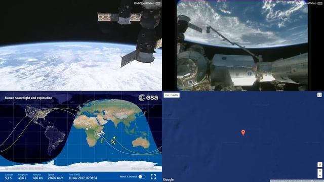 Space Station Earth View LIVE NASA/ESA ISS Cameras And Map - 40 смотреть онлайн