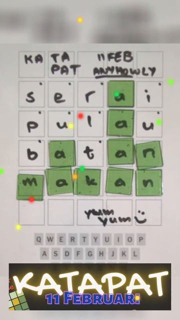 Katapat Harian | Wordle In Bahasa (11 Februari, 2023)