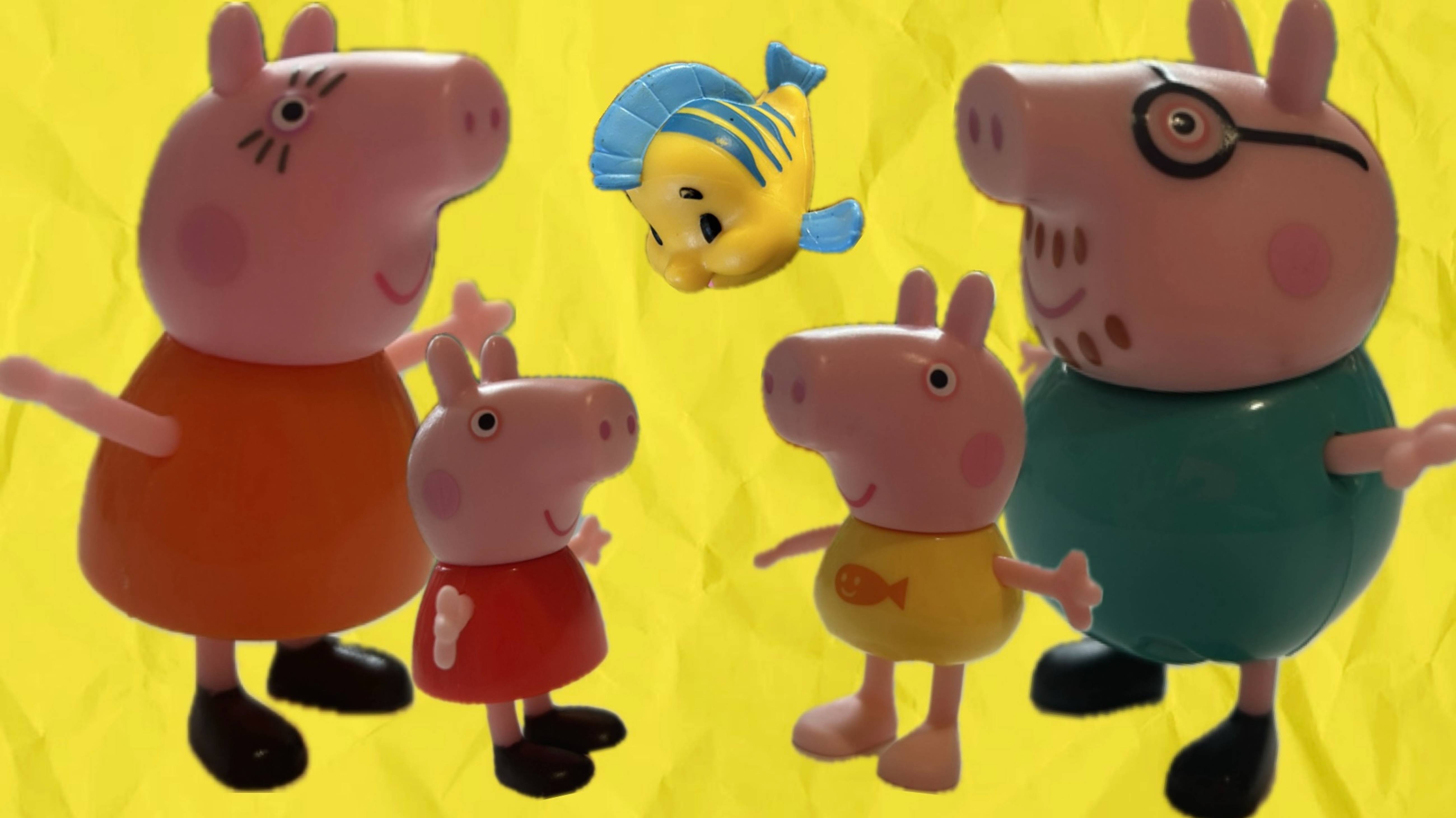 Свинка Пеппа и ее семемья в магазине и в океанариуме.