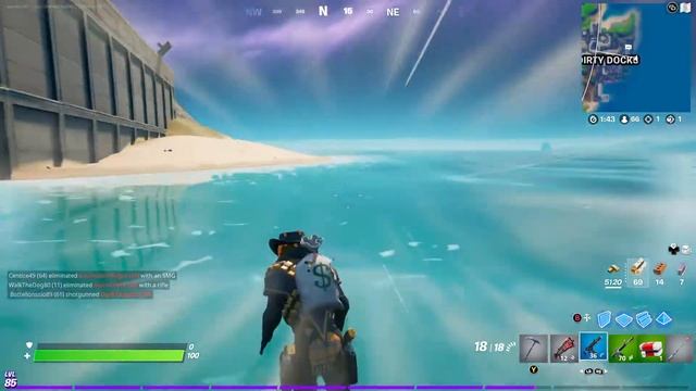 Fortnite - secret hack on how to ride a shark смотреть онлайн