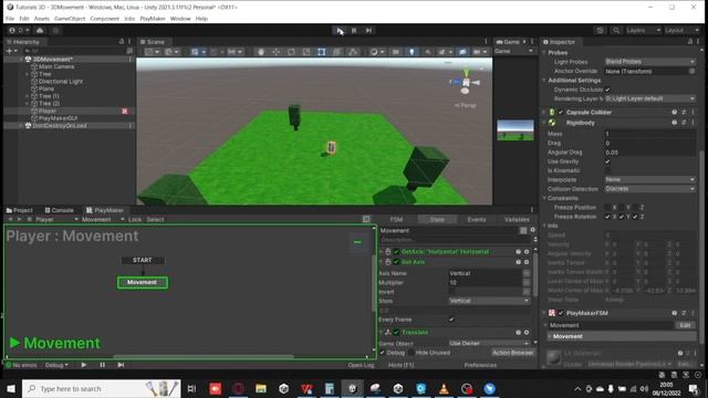 3D Movement Tutorial with PlayMaker in Unity смотреть онлайн