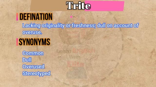 What does Trite mean? | What is Trite ? | Trite meaning in English | English Grammar смотреть онлайн