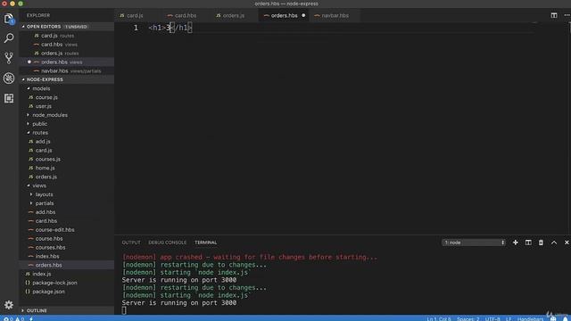 Полное руководство Node.JS. Урок 47. Подготовка страницы заказов смотреть онлайн