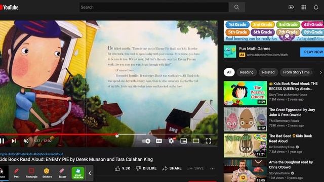 🥧 Kids Book Read Aloud: ENEMY PIE by Derek Munson and Tara Calahan King - YouTube смотреть онлайн