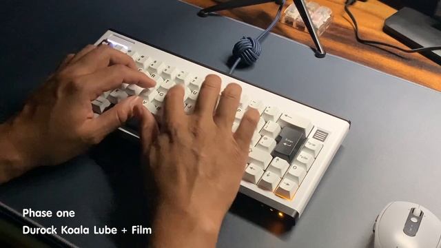 PHase one white + Durock Koala (Lube + Film) Sound test смотреть онлайн