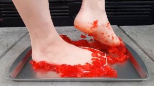 Feet food crushing jelly