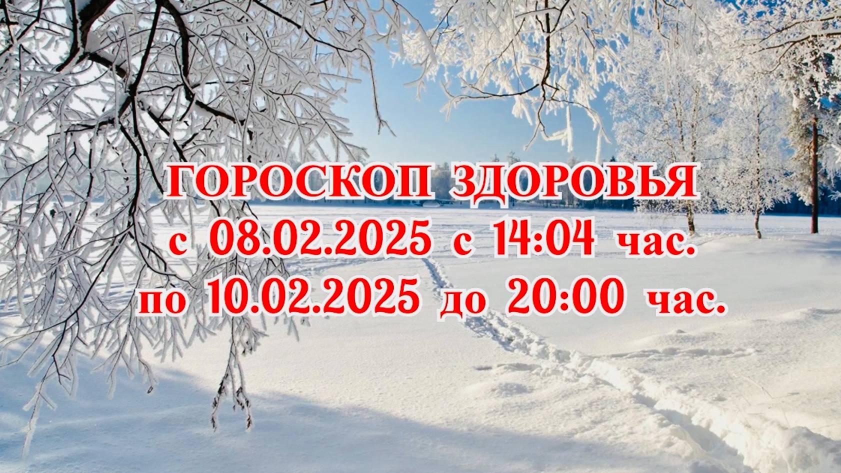 "ГОРОСКОП ЗДОРОВЬЯ с 08.02.2025 по 10.02.2025!!!" смотреть онлайн