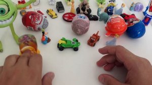 9 Surprise Eggs Unboxing Kinder Surprise Disney Pixar Cars 2 Disney Mickey Mouse Disney Princess