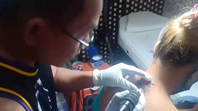 #katusok #pinoytattooartist #kron'sTattoo | Rose | Scorpio Tattoo Timelapse | HOT GIRL