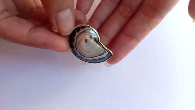 Sterling Silver, Black Color, Nautilus Shell Pendant SHP 176 смотреть онлайн