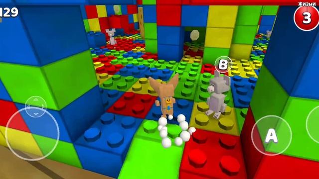 все медведи в гигантском доме в игре Super Bear Adventure