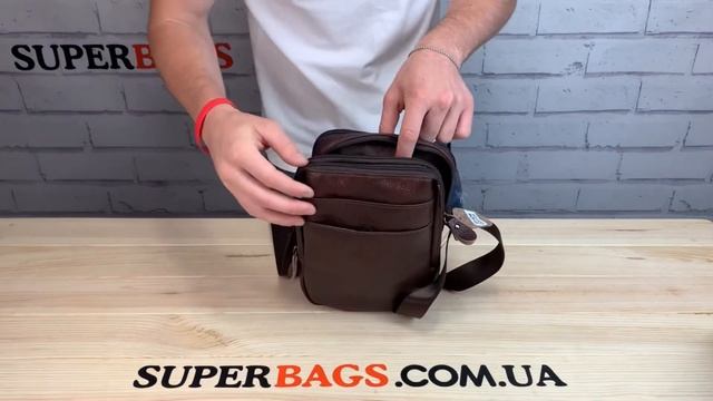 Обзор на мужскую кожаную сумку коричневого цвета SuperBags смотреть онлайн