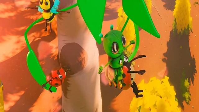 Песня про пчелу  и гусеницу#песни #мультфильмы #3danimation #musicvideo#pesenki