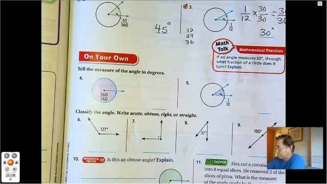 4th grade GO Math-Lesson 11.2 Degrees pages 445-448 смотреть онлайн
